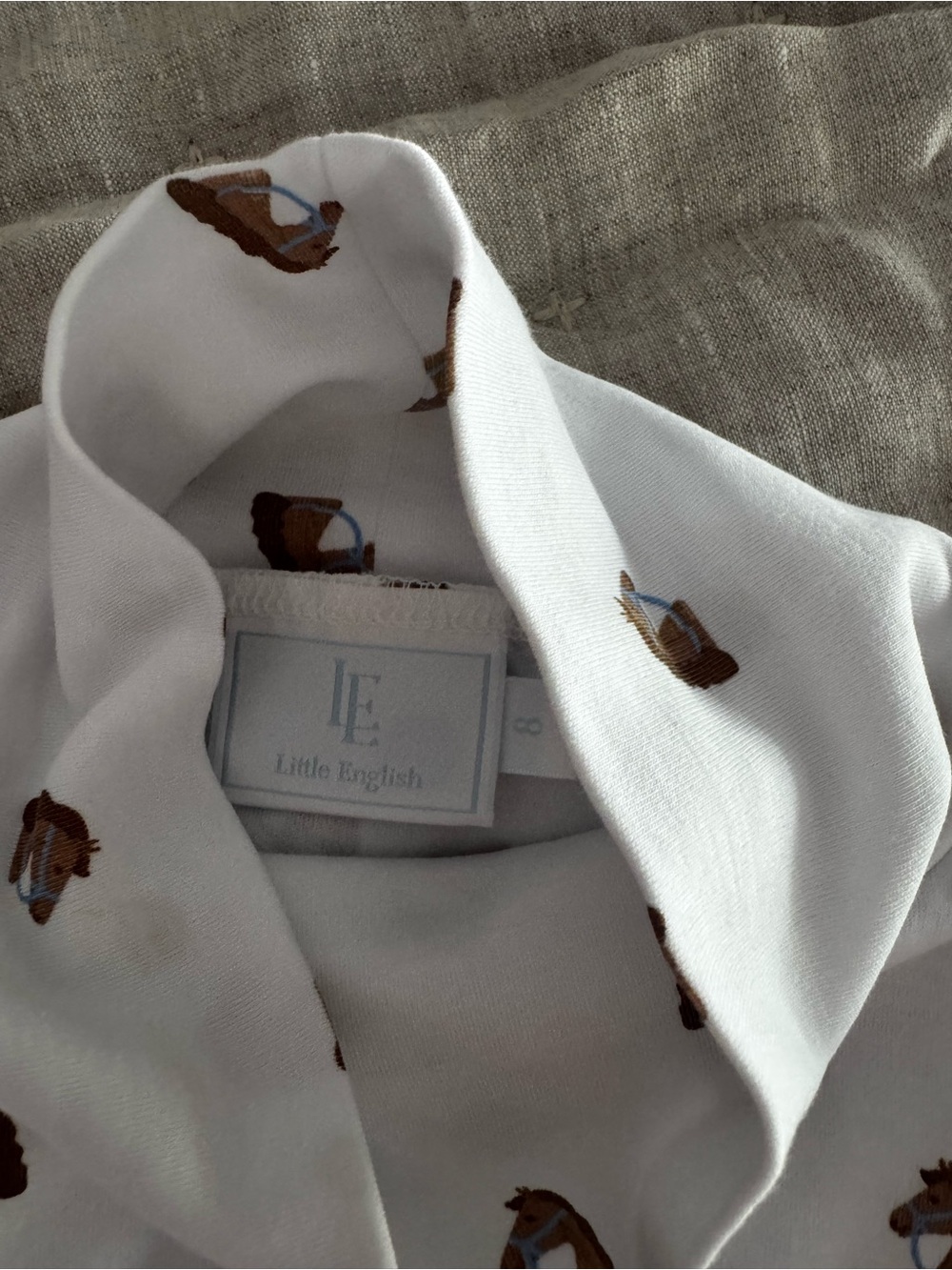 Little English Little Boy's Turtleneck with Brown Horse Print